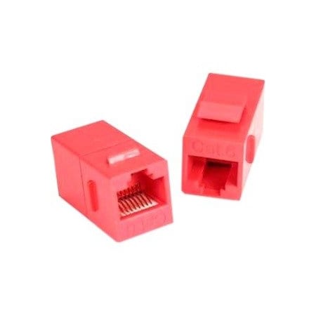 Unc Group Cat6 Rj45 Keystone In-Line Coupler, Red C6-CPLR-RED